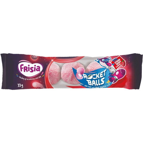 Frisia Rocket Balls Strawberry 33g – Snackje