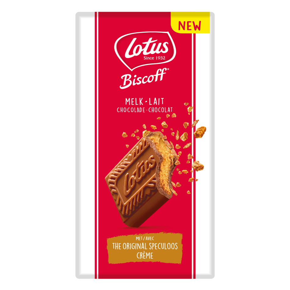 Lotus Biscoff Spread Filled Milk Chocolate 180g • Snackje