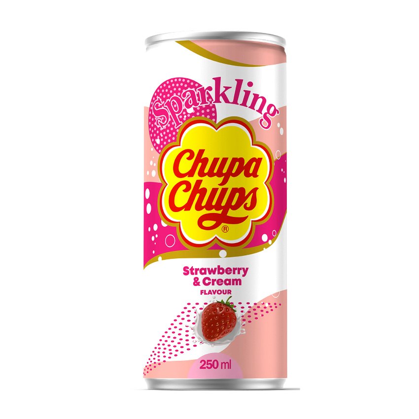 Chupa Chups Strawberry & Cream 250ml • Snackje