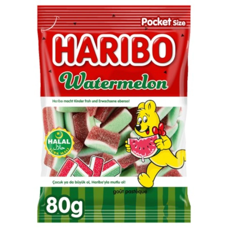 Haribo Halal Watermelon 80g • Snackje