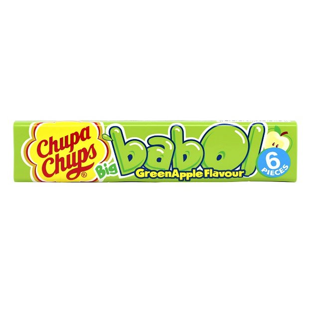 Chupa Chups Big Babol Bubble Gum Green Apple 27.6g • Snackje