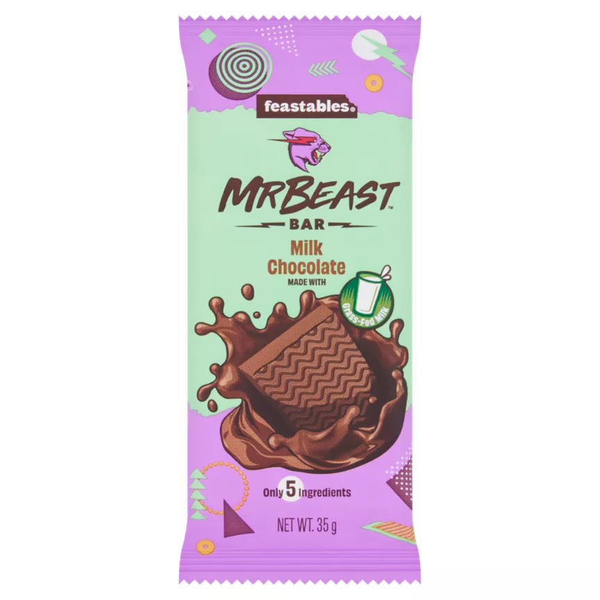 Nouveau Mr. Beast Feastables Milk Chocolate Yummy Maroc
